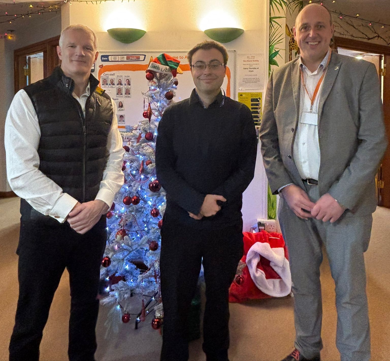 Pictures Laurence Turner and Al Carns MPs with Acorns Children's Hospice CEO Trevor Johnson.