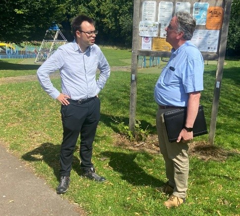 Photo of meeting with the Friends of Manor Farm Park Group