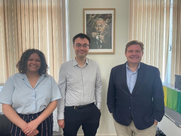 Photo of meeting with Birmingham Council Leader John Cotton and Councillor Esther Rai