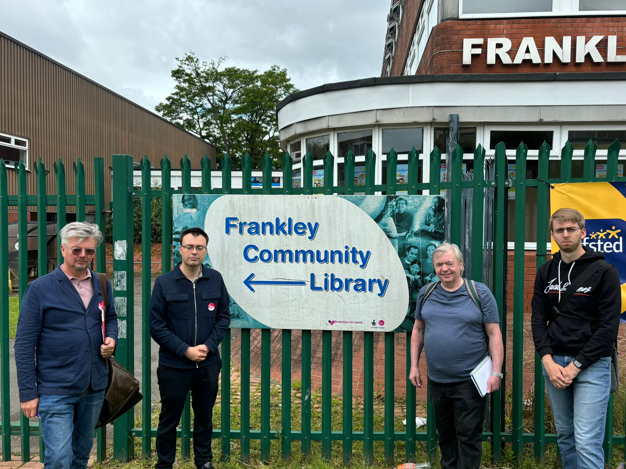 Photo of Labour campaigners outside Frankley Community Library