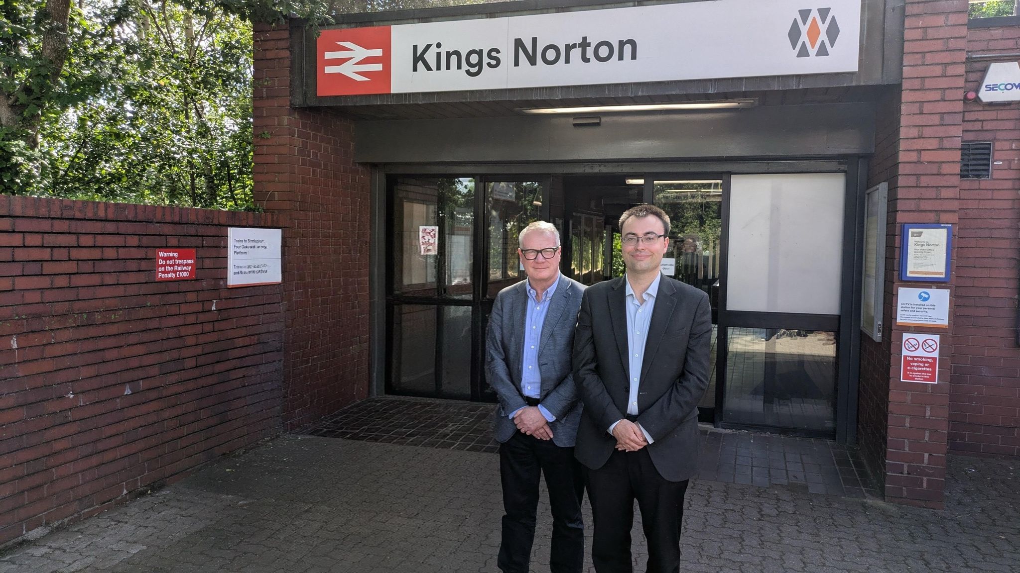 Laurence Turner with Richard Parker at Kings Norton station